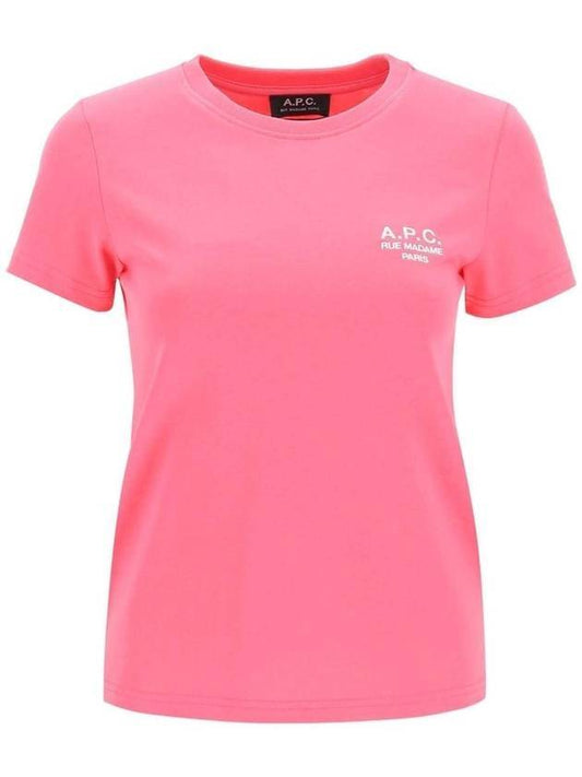 Women's New Denise Short Sleeve T-Shirt Pink - A.P.C. - BALAAN.