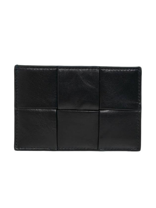 Maxi Intrecciato Leather Card Wallet Dark Green - BOTTEGA VENETA - BALAAN 1