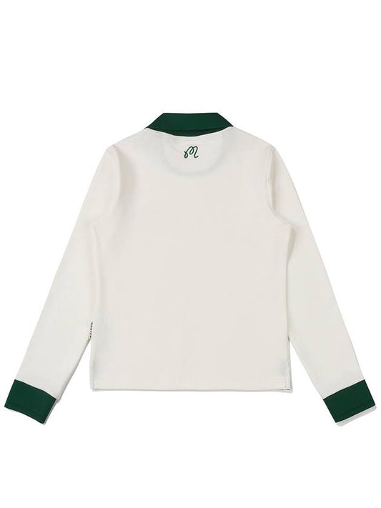 Bucket Point Long Sleeve T Shirt IVORY WOMAN - MALBON GOLF - BALAAN 2