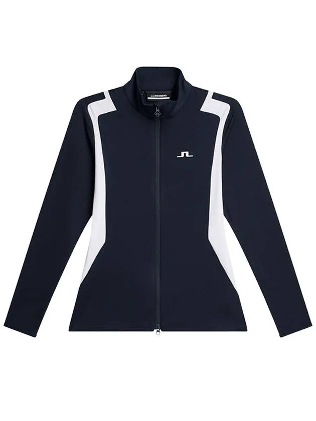 Women's Mae Zip Mid Layer Track Jacket Navy - J.LINDEBERG - BALAAN 2