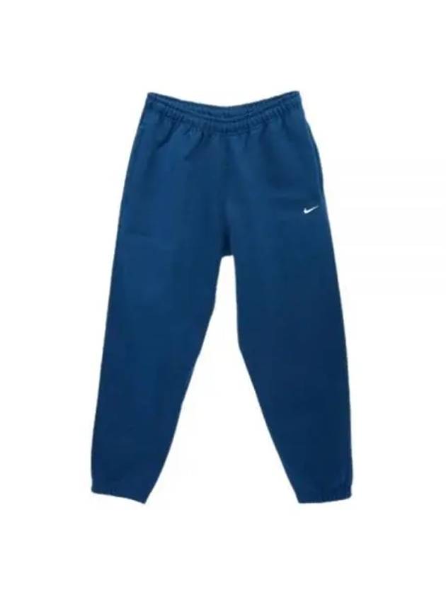 Men's Solo Swoosh Fleece Track Pants Valerian Blue - NIKE - BALAAN 1