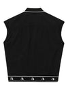 Women s hem terrier point vest 1024LZVN BLACK - BLACK&WHITE - BALAAN 2