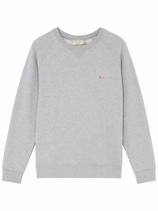 Tricolor Fox Patch Sweatshirt Grey - MAISON KITSUNE - BALAAN 2