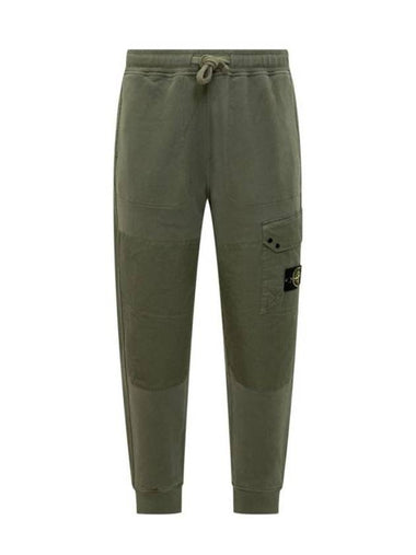 Compass Badge Panel Track Pants Musk Green - STONE ISLAND - BALAAN 1