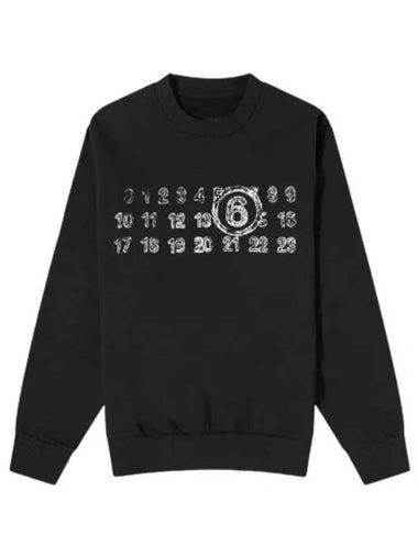 MM6 Logo Sweatshirt Black - MAISON MARGIELA - BALAAN 1