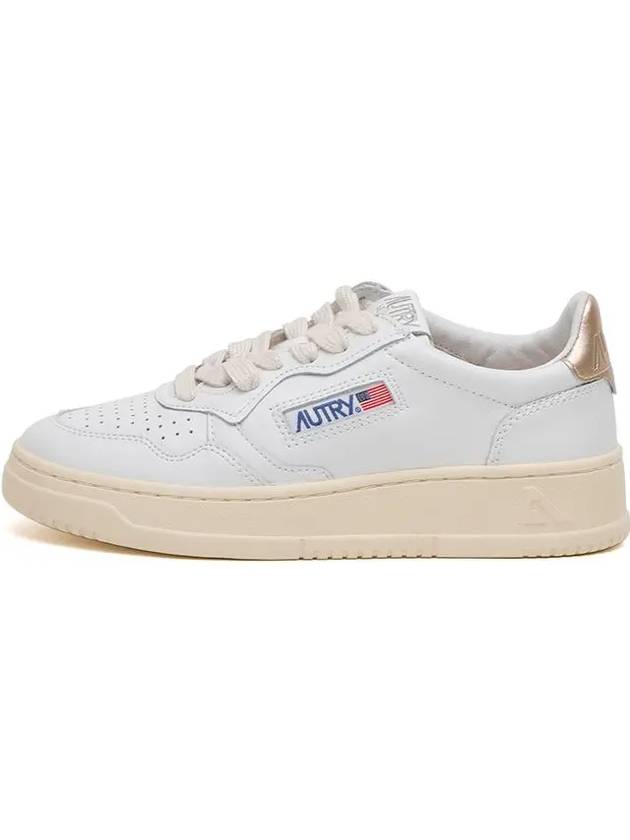 Medalist Goatskin Low Top Sneakers Gold White - AUTRY - BALAAN 3