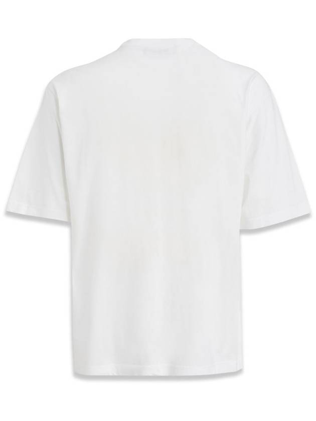 Logo Print Short Sleeve T Shirt White - DSQUARED2 - BALAAN 3