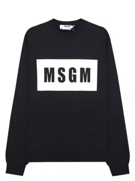 Box Logo Cotton Sweatshirt Men s - MSGM - BALAAN 1