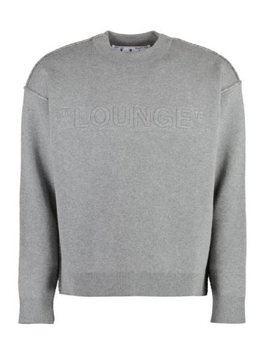 Lounge Logo Knit Top Grey - OFF WHITE - BALAAN 1