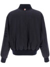 4 Bar Oversized Down Bomber Jacket Navy - THOM BROWNE - BALAAN 3