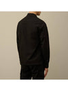 Oversized Organic Gabardine Long Sleeve Shirt Black - CP COMPANY - BALAAN 5