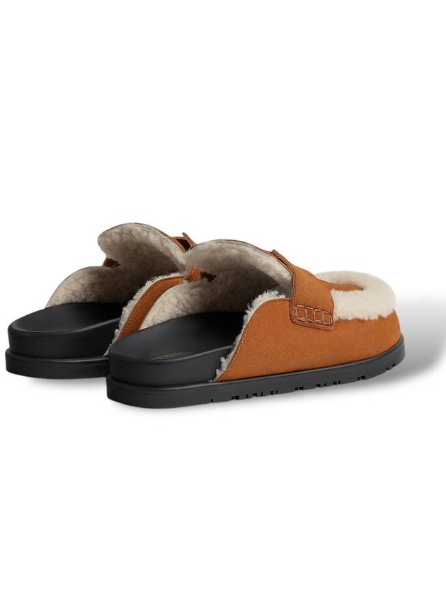 Fleece Suede Shearling Mule Uggs - HERMES - BALAAN 5