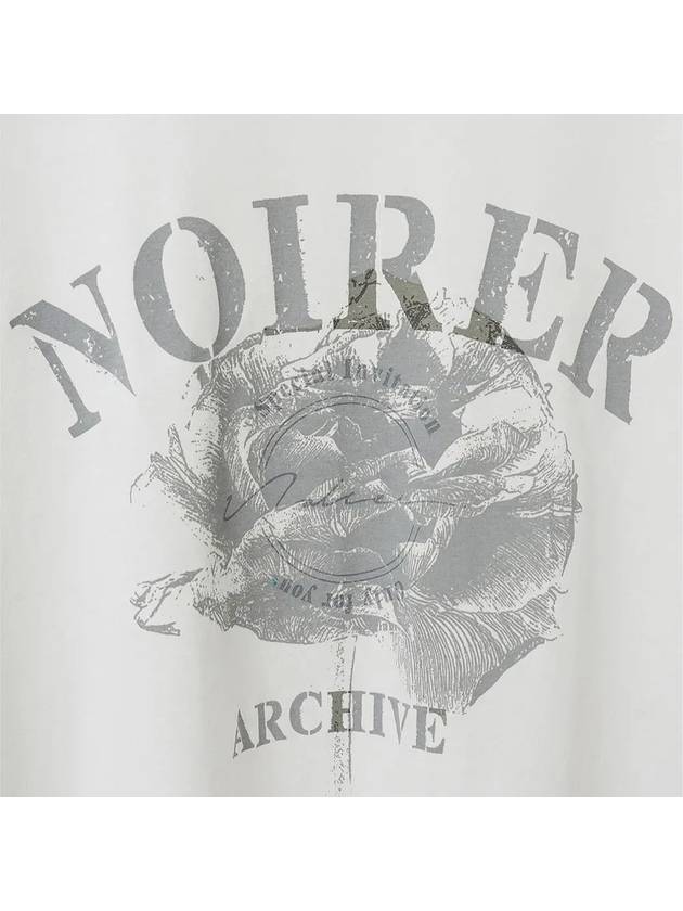 Archive Print Short Sleeve T-Shirt White - NOIRER - BALAAN 6