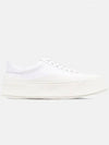 Recycled Canvas Platform Low Top Sneakers White - JIL SANDER - BALAAN 3