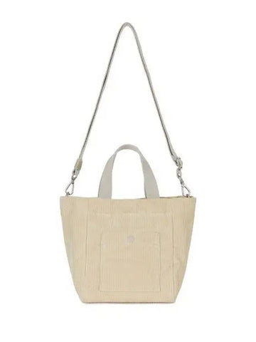 Corduroy Mini Tote Bag Light Beige S23WWFTB62 - SNOW PEAK - BALAAN 1