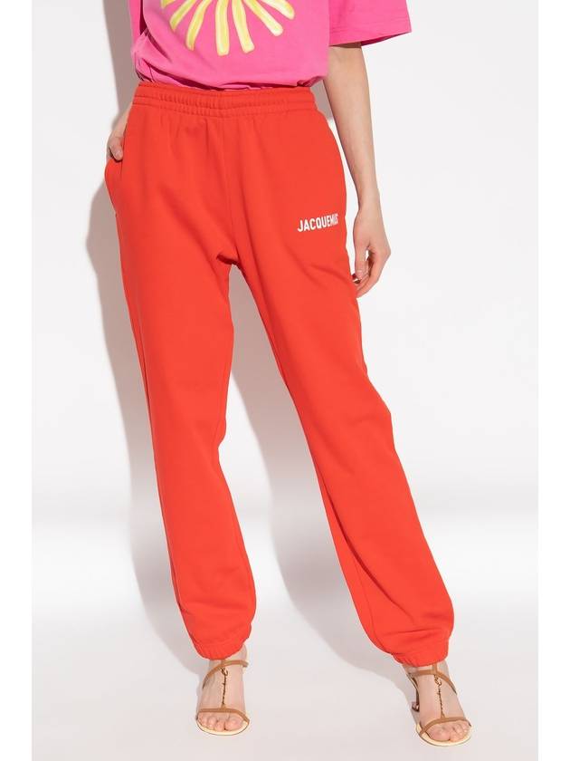 Le Jogging Signature Logo Printed Track Pants Red - JACQUEMUS - BALAAN 4