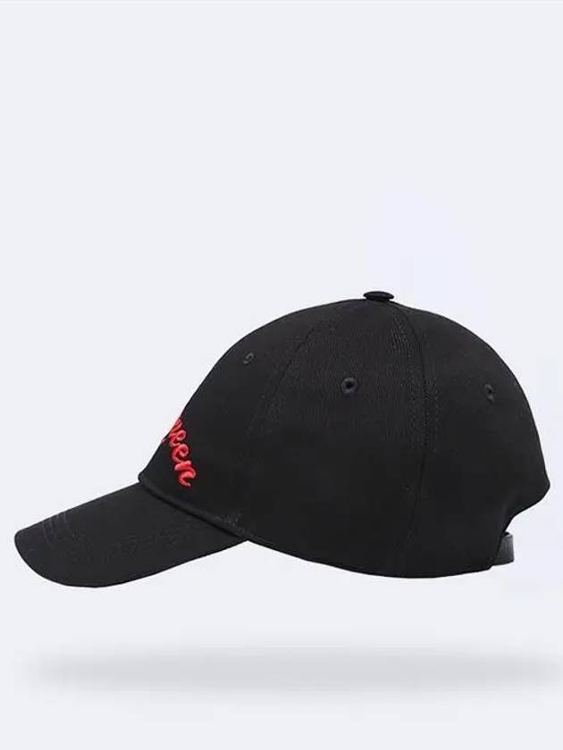 Embroidered Logo Baseball Cap Black - ALEXANDER MCQUEEN - BALAAN 5