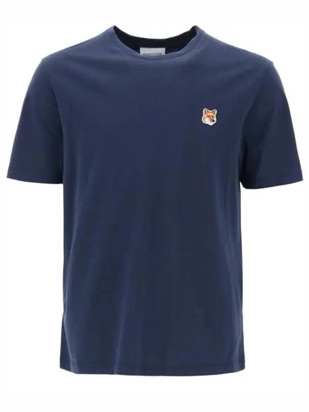 Fox Head Patch Classic Short Sleeve T-Shirt Ink Blue - MAISON KITSUNE - BALAAN 2