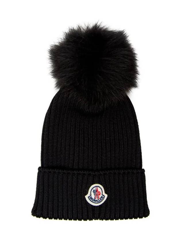 Kids Logo Pom Wool Beanie 3B000 18 04S01 999 - MONCLER - BALAAN 2