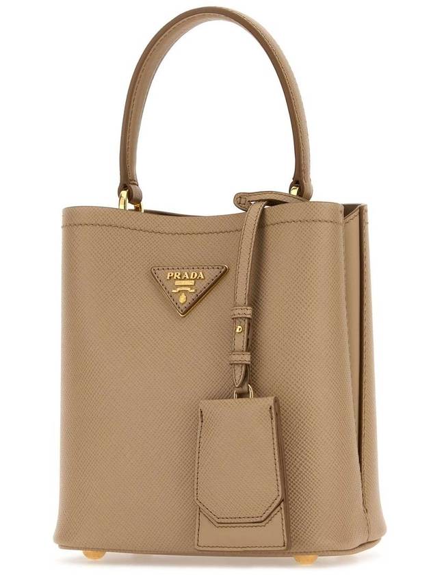 Pannier Saffiano Leather Mini Bucket Bag Sand Beige - PRADA - BALAAN 3