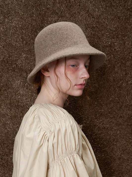 Classic Wool Formed Hat Beige - BROWN HAT - BALAAN 2