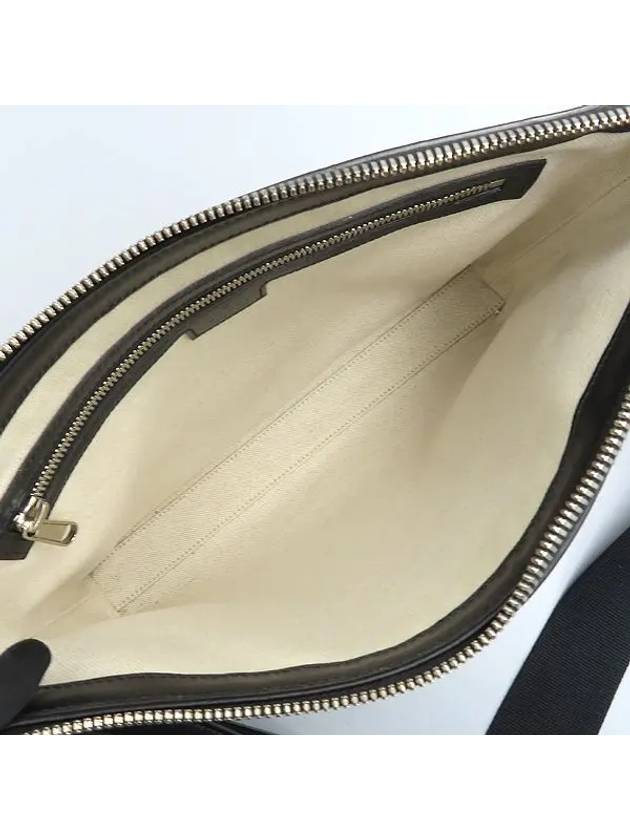 696009 Black leather GG emboss medium clutch and messenger cross bag - GUCCI - BALAAN 5