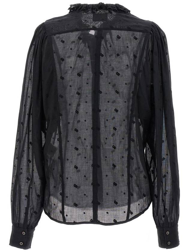 Terzali Cotton Shirt Black - ISABEL MARANT ETOILE - BALAAN 3