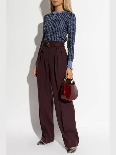 Lanvin Wool Trousers, Women's, Burgundy - LANVIN - BALAAN 2