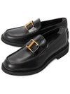 Men's Semi Shine Leather Loafers Black - TOD'S - BALAAN 2