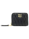 Matelasse Nappa Leather Coin Wallet Black - MIU MIU - BALAAN 3