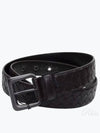 Intrecciato Leather Belt Espresso - BOTTEGA VENETA - BALAAN 2