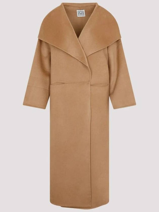 Signature Wool Cashmere Single Coat Camel - TOTEME - BALAAN 2