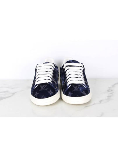 Monogram Velvet Sneakers Navy 35 220 - LOUIS VUITTON - BALAAN 2