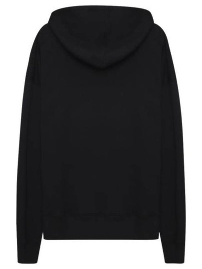 Logo Print Cotton Hoodie Black - MSGM - BALAAN 2