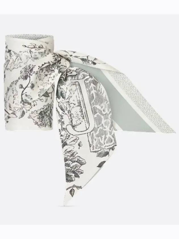 Abcdior J Jasmin Jardin Blanc Mitzah Scarf Ivory - DIOR - BALAAN 4