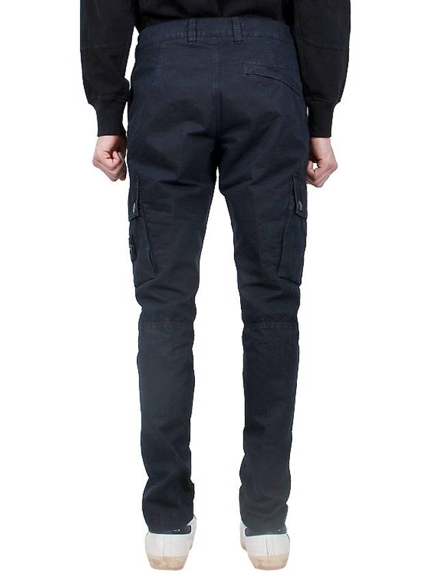 Wappen Patch Old Treatment Slim Fit Cargo Straight Pants Navy - STONE ISLAND - BALAAN 5