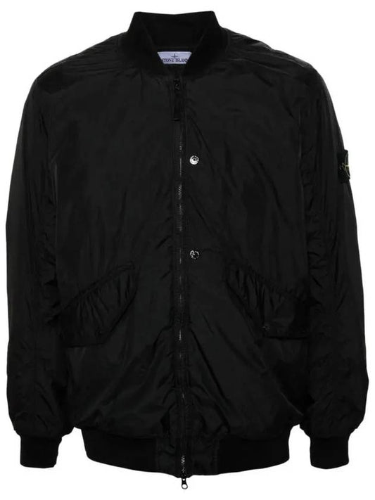 Wappen Patch Garment Crinkle Wraps Jacket Black Men s 811540923 V0029 - STONE ISLAND - BALAAN 1