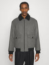 Teddy Collar Regular Fit Bomber Jacket Grey - HUGO BOSS - BALAAN 3