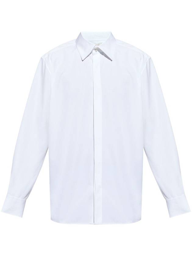 Cassandre Long Sleeve Shirt White - SAINT LAURENT - BALAAN 2