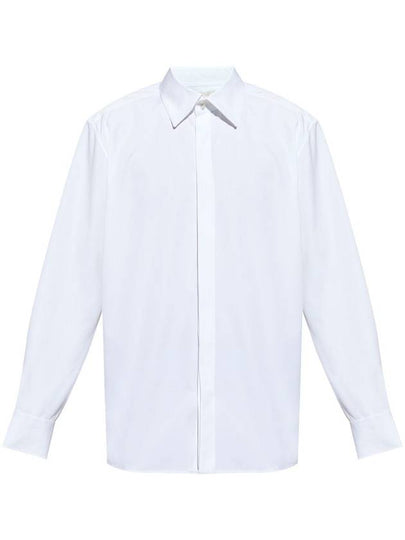 Cassandre Long Sleeve Shirt White - SAINT LAURENT - BALAAN 2