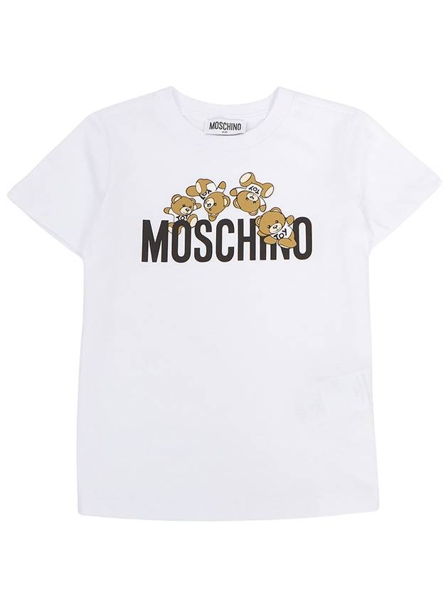 Kids short sleeve t shirt HMM04K LAA03 10101 Adults can wear - MOSCHINO - BALAAN 1