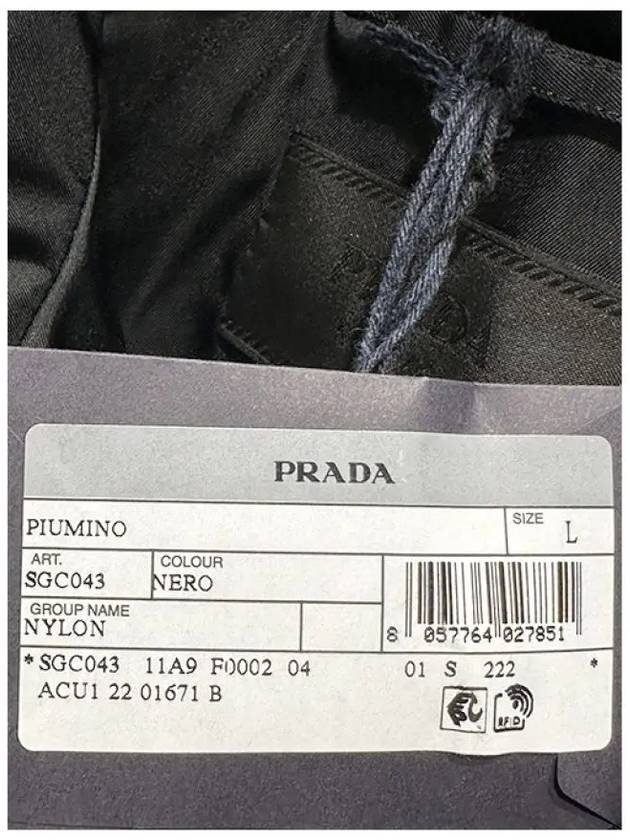 Logo Re-Nylon Padding Black - PRADA - BALAAN 6