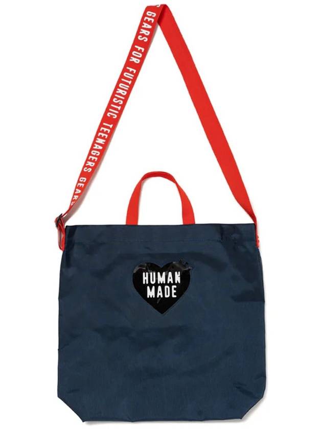 Shoulder tote bag navy HM28GD006 - HUMAN MADE - BALAAN 3