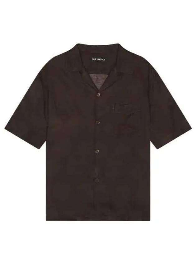 Heusen Dotted Print Cotton Silk Long Sleeve Shirt Brown - OUR LEGACY - BALAAN 2