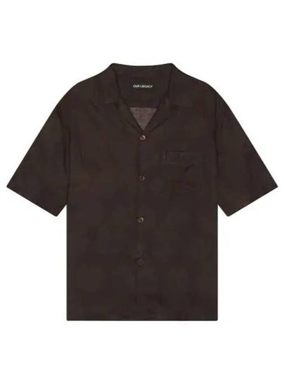 Heusen Dotted Print Cotton Silk Long Sleeve Shirt Brown - OUR LEGACY - BALAAN 2