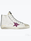 Francy Leather High Top Sneakers Purple White - GOLDEN GOOSE - BALAAN 2