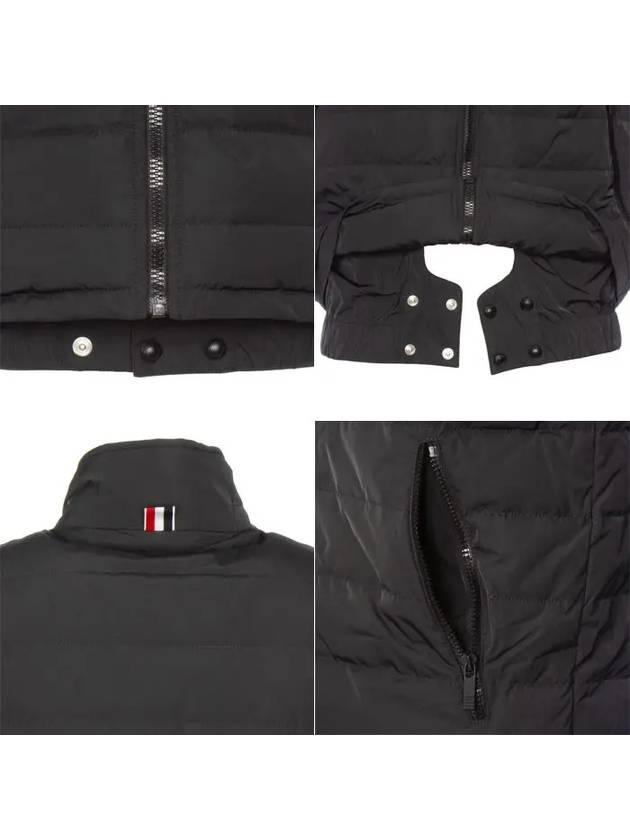 4 Bar Poly Twill Down Vest Charcoal - THOM BROWNE - BALAAN 10