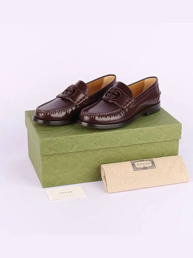 Interlocking G Loafer Bordeaux Leather - GUCCI - BALAAN 7