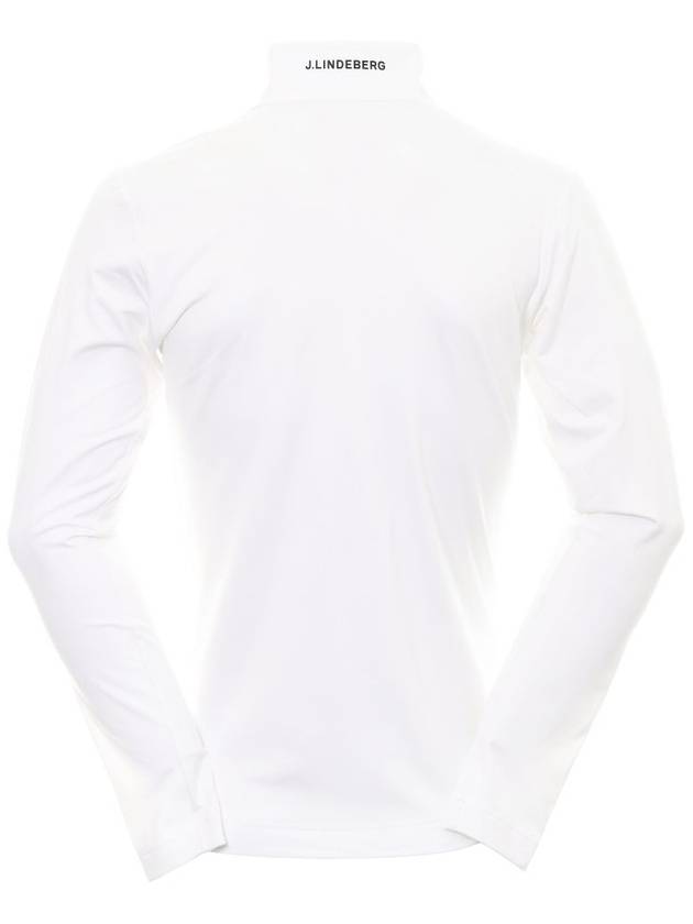 Luke Half Zip Up Mid Long Sleeve T-Shirt White - J.LINDEBERG - BALAAN 3