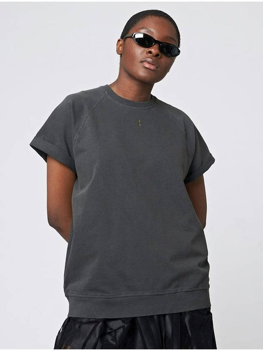 Garment Dying Short Sleeve T-shirt Dark Grey - ATHPLATFORM - BALAAN 1